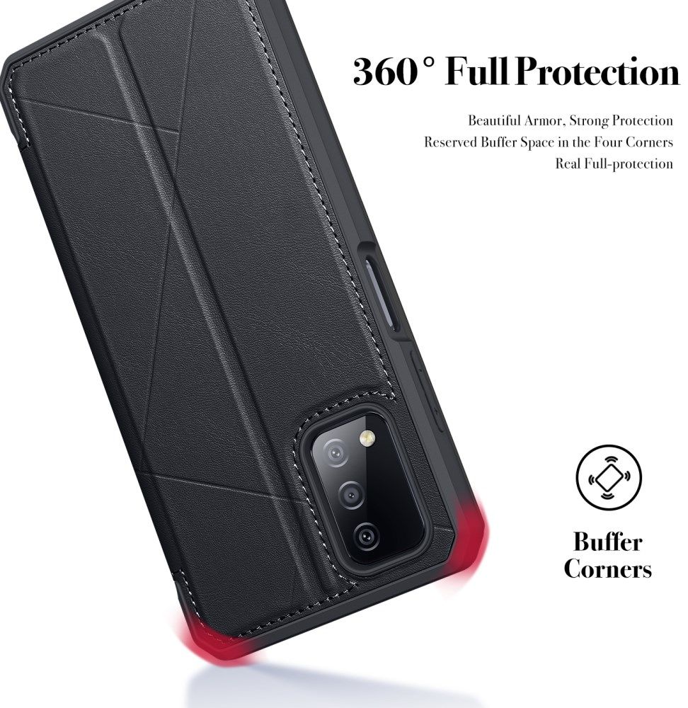 Dux Ducis Skin X Series Samsung Galaxy A03s Hoesje Book Case Zwart afbeelding 8