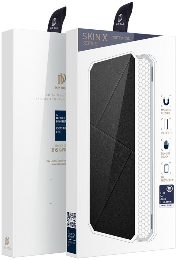 Dux Ducis Skin X Series Samsung Galaxy A03s Hoesje Book Case Zwart afbeelding 12