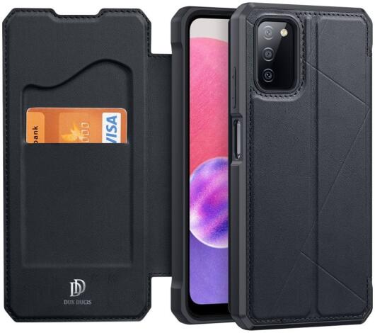 Dux Ducis Skin X Series Samsung Galaxy A03s Hoesje Book Case Zwart afbeelding 1