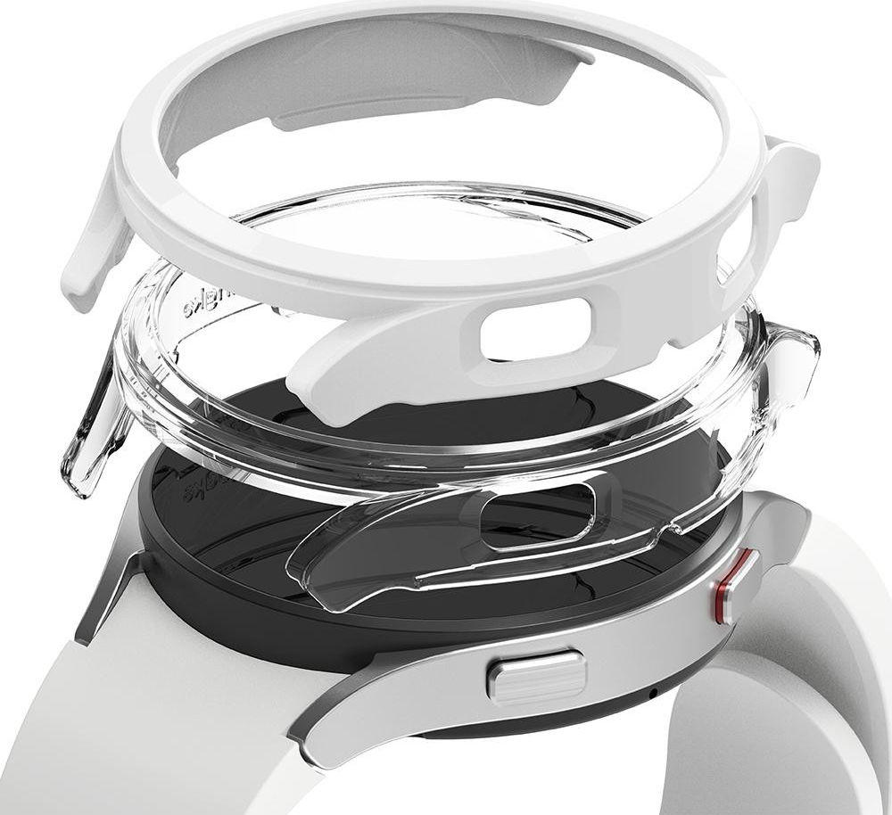 Ringke Slim - Samsung Galaxy Watch 4 40MM Hoesje (2P) - Transparant Wit afbeelding 1