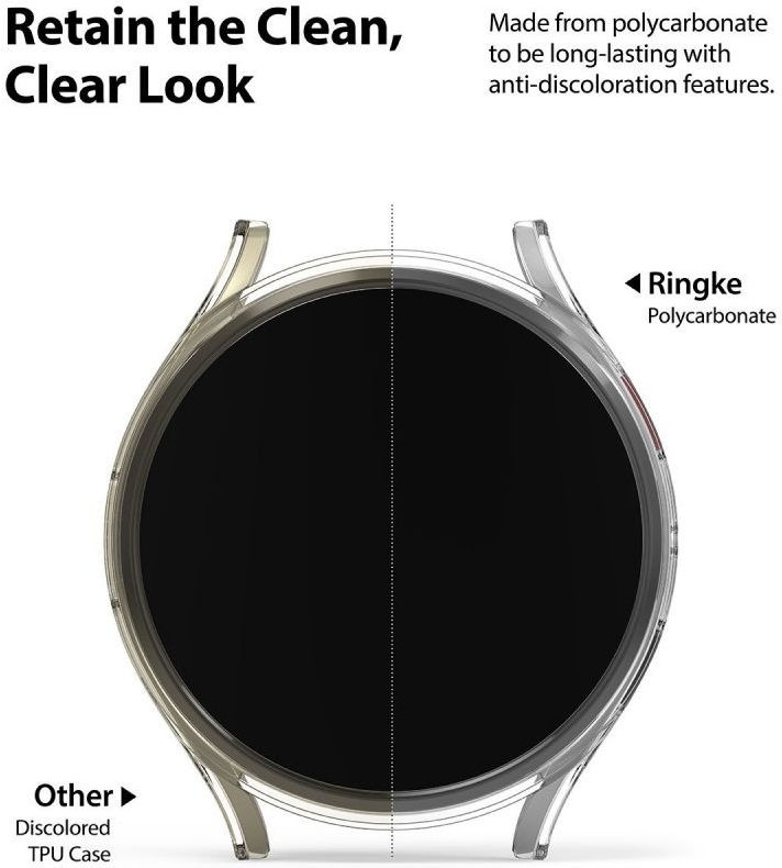 Ringke Slim - Samsung Galaxy Watch 4 40MM Hoesje (2P) - Transparant Wit afbeelding 4