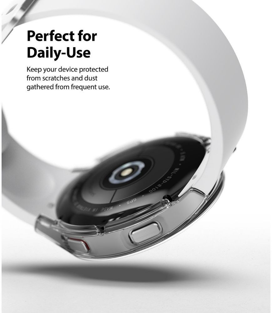 Ringke Slim - Samsung Galaxy Watch 4 40MM Hoesje (2P) - Transparant Wit afbeelding 5