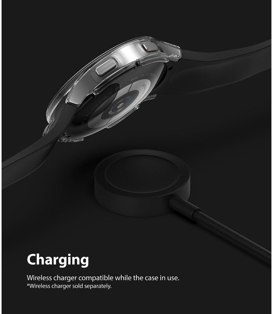 Ringke Slim - Samsung Galaxy Watch 4 40MM Hoesje (2P) - Transparant Wit afbeelding 7