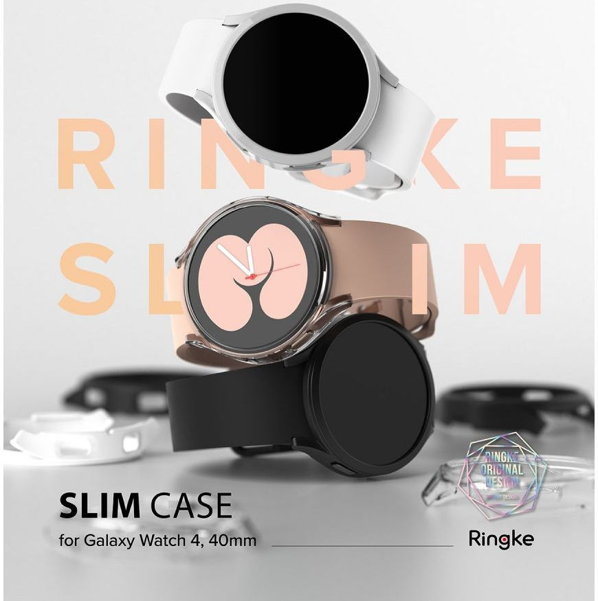 Ringke Slim - Samsung Galaxy Watch 4 40MM Hoesje (2P) - Transparant Wit afbeelding 10