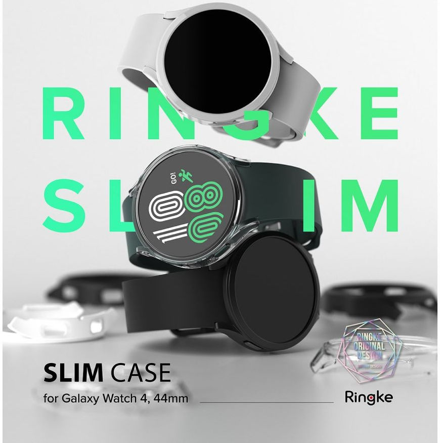 Ringke Slim - Samsung Galaxy Watch 4 44MM Hoesje (2P) - Transparant Grijs afbeelding 10