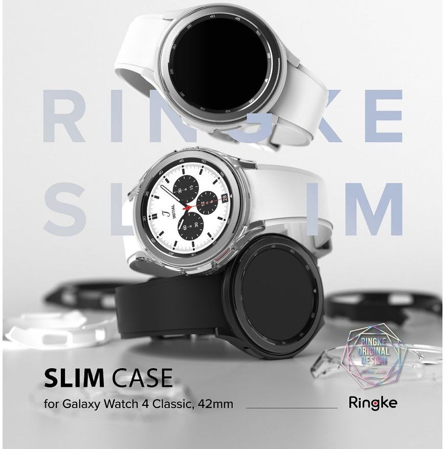 Ringke Slim Samsung Watch 4 Classic 42MM Hoesje (2P) Transparant Wit afbeelding 10