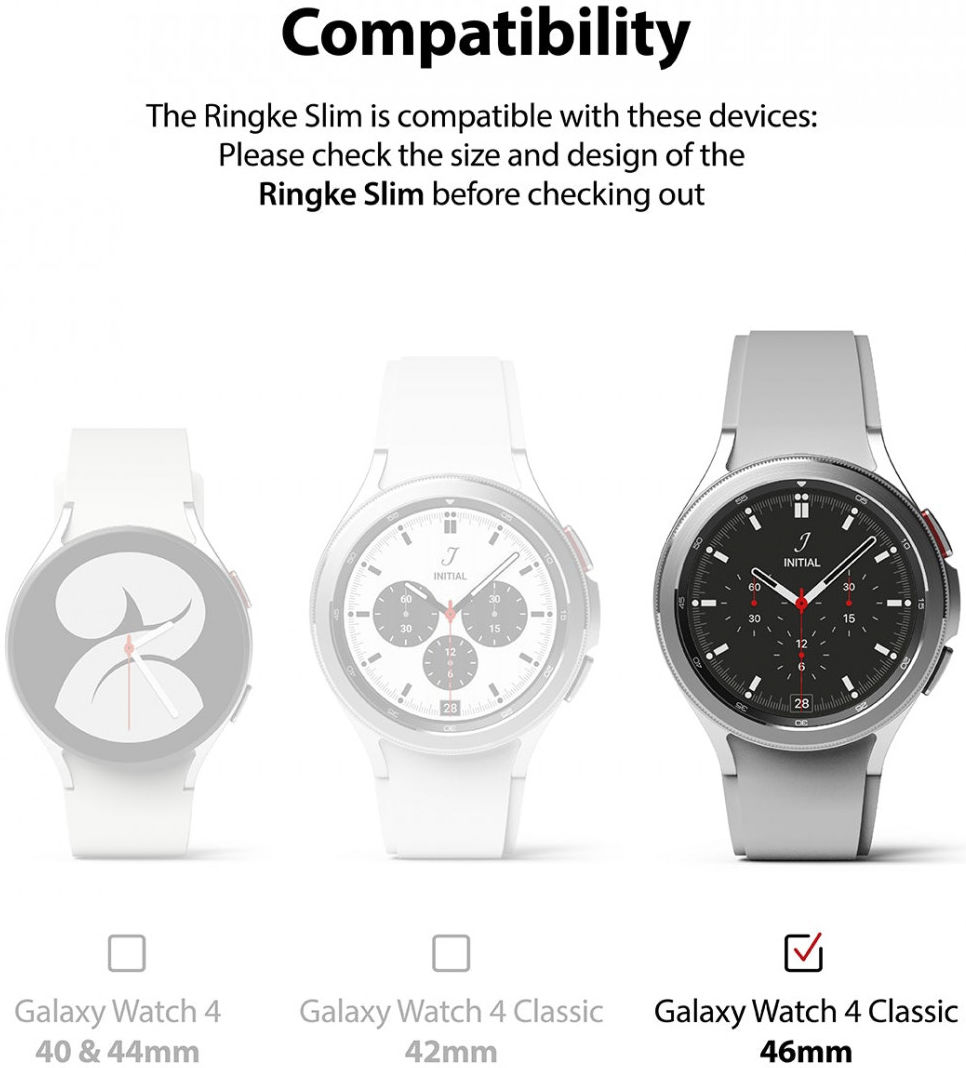 Ringke Slim - Samsung Watch 4 Classic 46MM Hoesje (2P) - Transparant Wit afbeelding 9