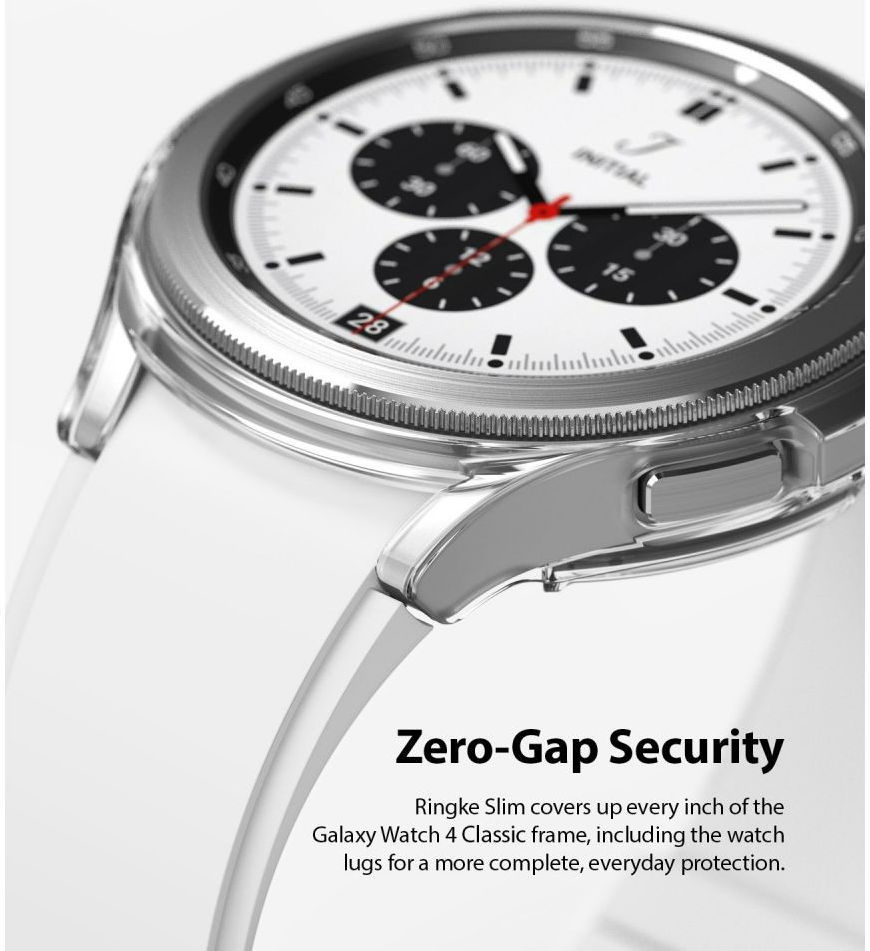 Ringke Slim - Samsung Watch 4 Classic 46MM Hoesje (2P) - Transparant Wit afbeelding 4