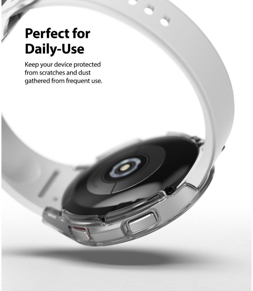 Ringke Slim - Samsung Watch 4 Classic 46MM Hoesje (2P) - Transparant Wit afbeelding 6