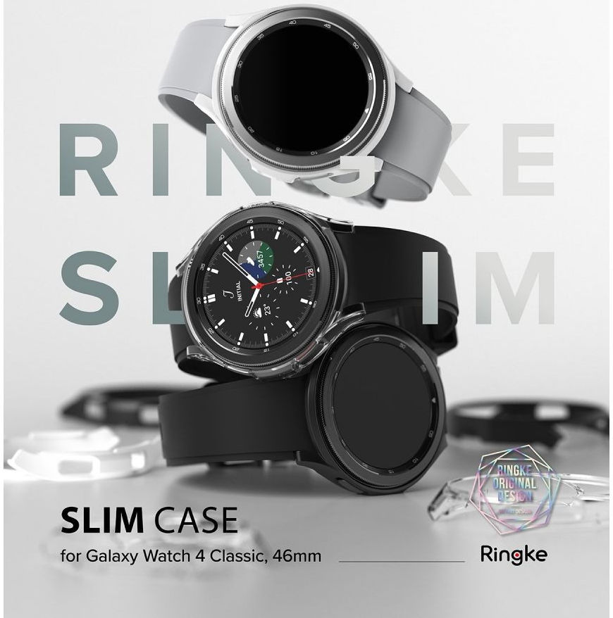 Ringke Slim - Samsung Watch 4 Classic 46MM Hoesje (2P) - Transparant Wit afbeelding 10