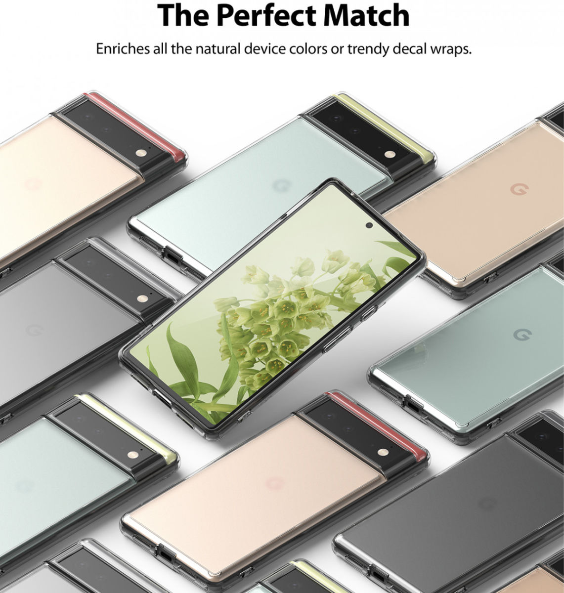 Ringke Fusion Google Pixel 6 Pro Hoesje Back Cover Matte Clear afbeelding 2