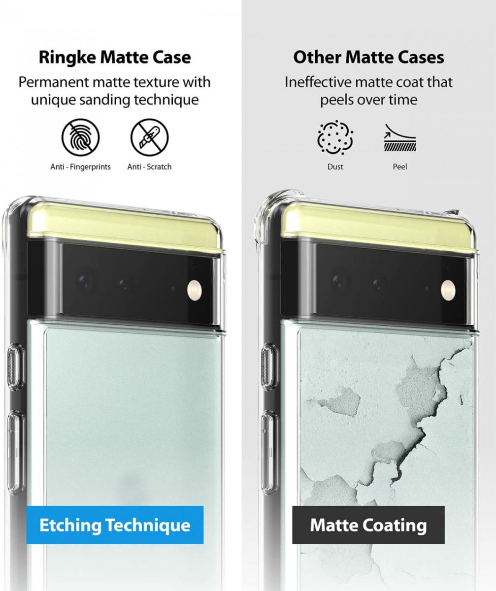 Ringke Fusion Google Pixel 6 Hoesje Back Cover Matte Clear afbeelding 11