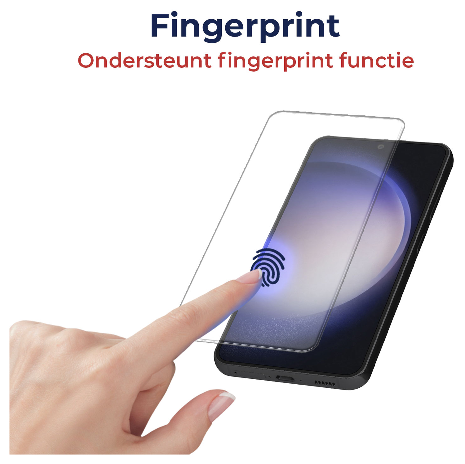 Rosso Samsung Galaxy S21 FE Tempered Glass Fingerprint & Case Friendly afbeelding 2