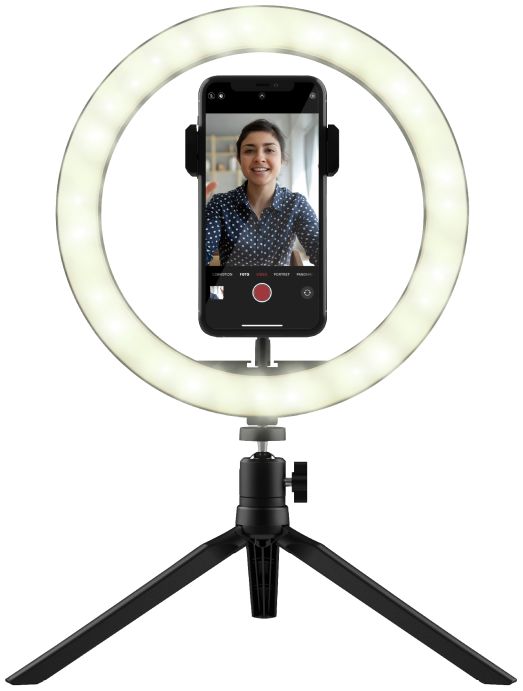 Universele Trust Maku Tripod Telefoonhouder Met Ringlamp afbeelding 1