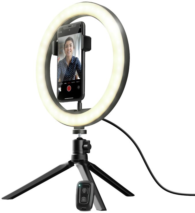 Universele Trust Maku Tripod Telefoonhouder Met Ringlamp afbeelding 5