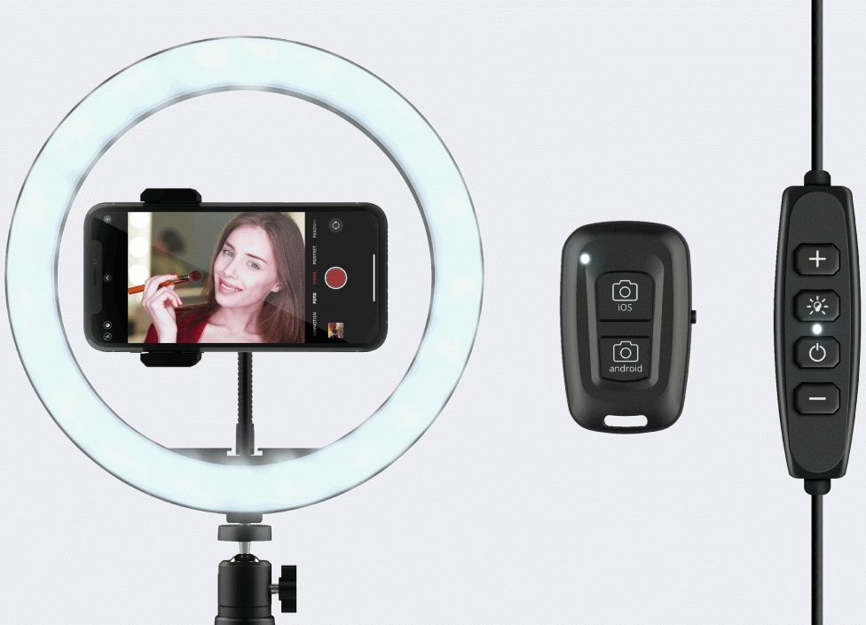 Universele Trust Maku Tripod Telefoonhouder Met Ringlamp afbeelding 7