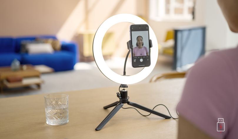 Universele Trust Maku Tripod Telefoonhouder Met Ringlamp afbeelding 8