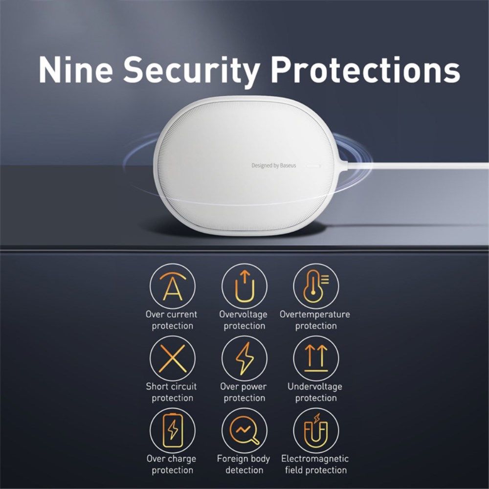 Baseus Light Magnetic Draadloze Oplader voor MagSafe Wit afbeelding 13