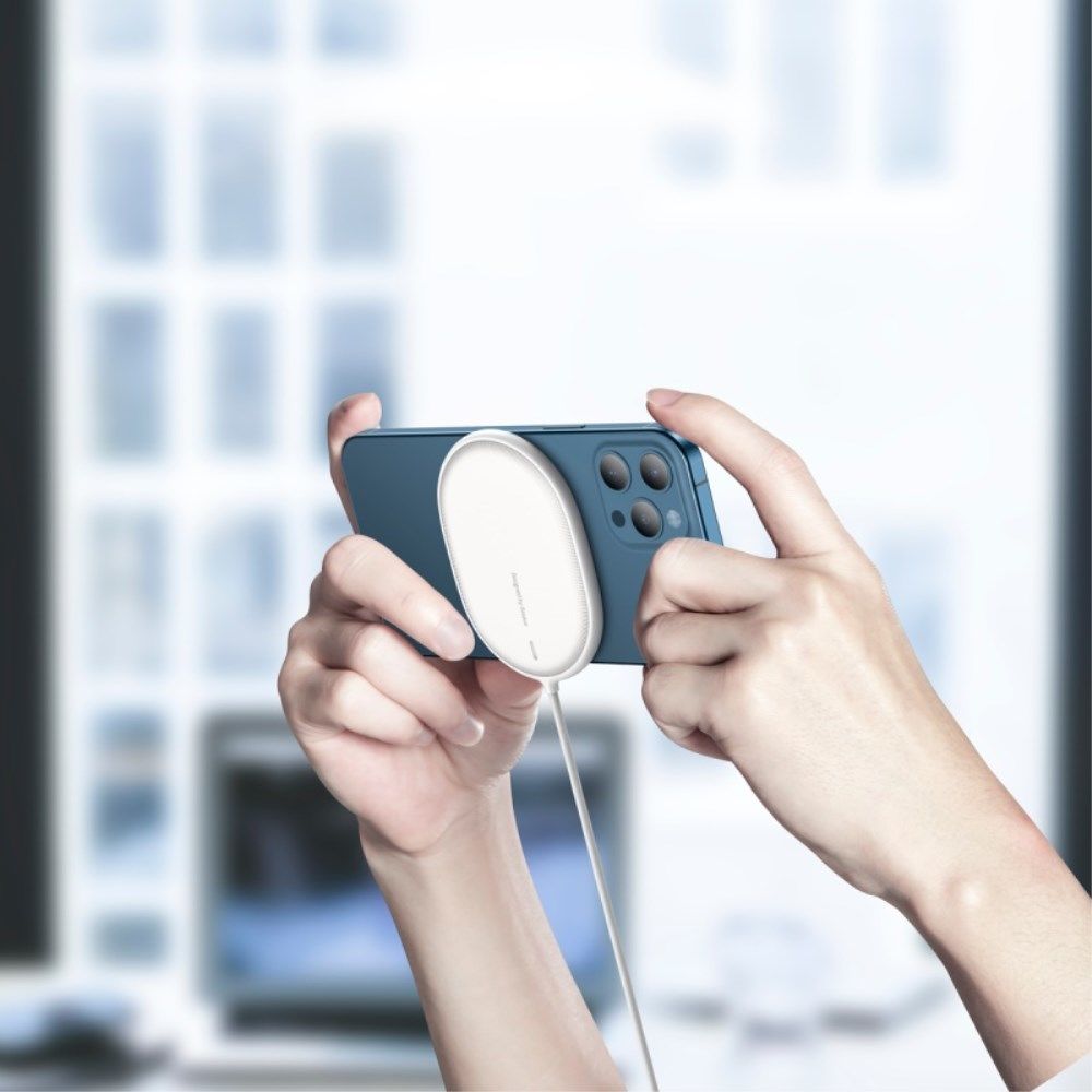 Baseus Light Magnetic Draadloze Oplader voor MagSafe Wit afbeelding 16