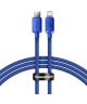 Baseus Crystal Series USB-C naar Apple Lightning Kabel 20W 1.2M Blauw