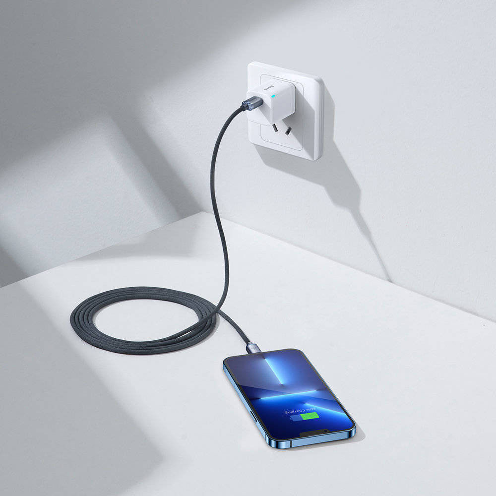 Baseus Crystal Series USB-C naar Apple Lightning Kabel 20W 2M Zwart afbeelding 10