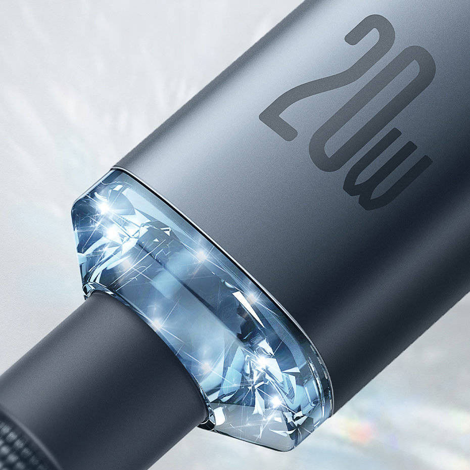 Baseus Crystal Series USB-C naar Apple Lightning Kabel 20W 2M Zwart afbeelding 12