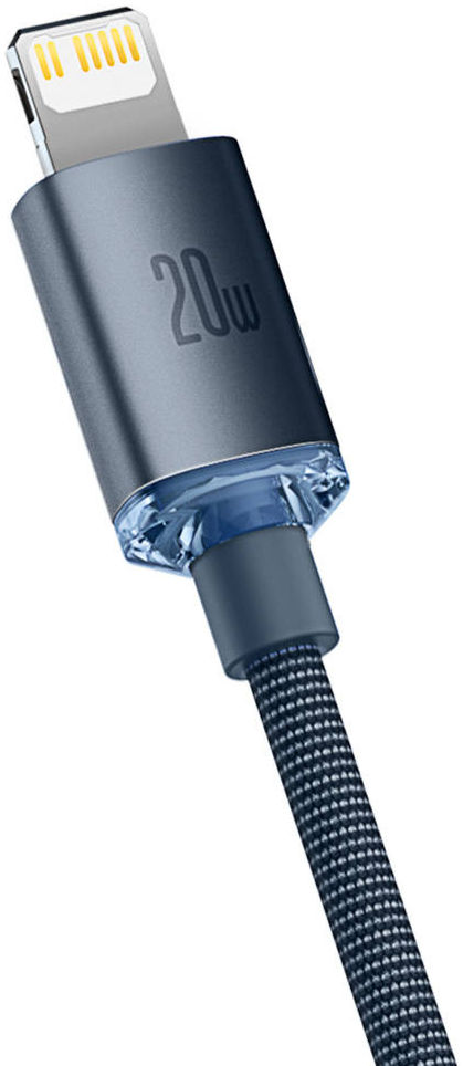 Baseus Crystal Series USB-C naar Apple Lightning Kabel 20W 2M Zwart afbeelding 3