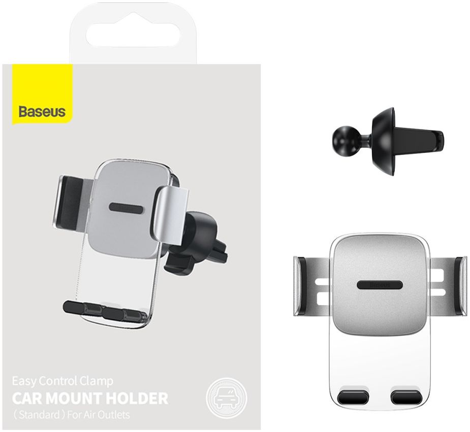 Baseus Easy Control Telefoonhouder Auto voor Ventilatierooster Zilver afbeelding 16