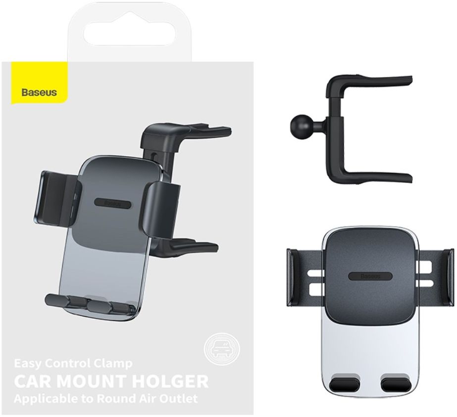 Baseus Easy Control Telefoonhouder Auto Rond Ventilatierooster Zwart afbeelding 16
