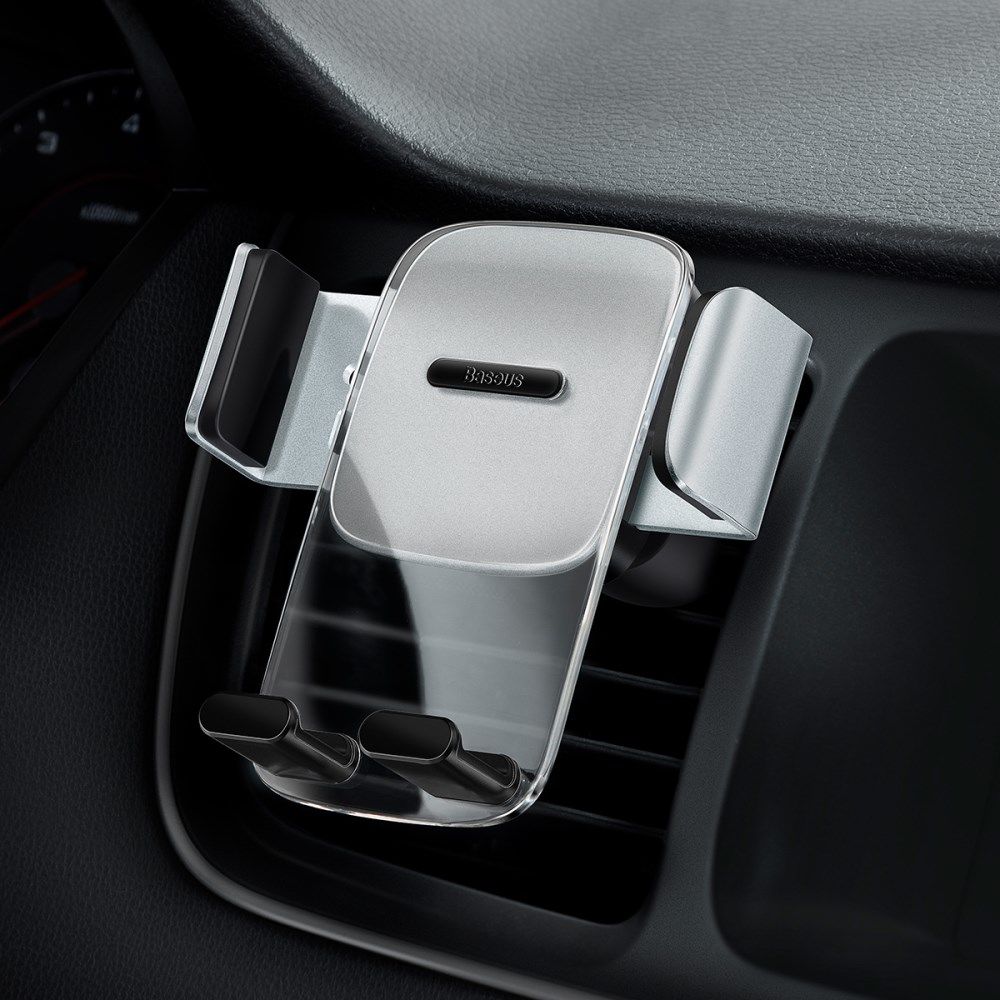 Baseus Telefoonhouder Auto Dashboard/Ventilatierooster Zilver afbeelding 11