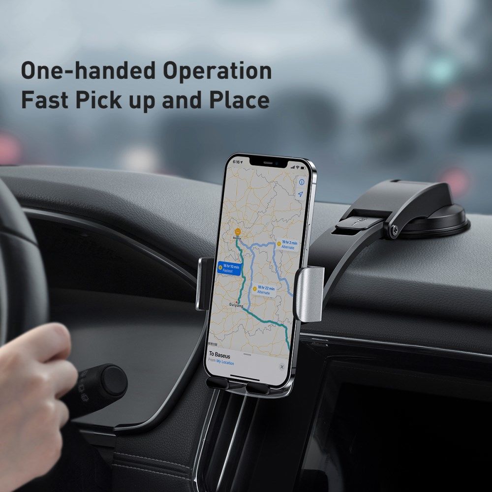 Baseus Telefoonhouder Auto Dashboard/Ventilatierooster Zilver afbeelding 8