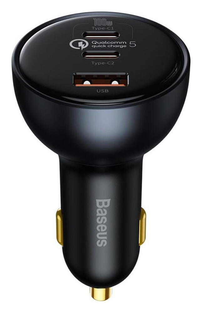 Baseus USB-A / USB-C Autolader 160W + USB-C naar USB-C 100W 1M Kabel afbeelding 4