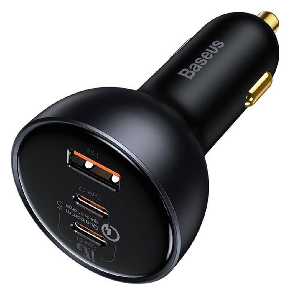 Baseus USB-A / USB-C Autolader 160W + USB-C naar USB-C 100W 1M Kabel afbeelding 5