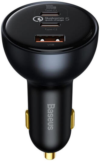 Baseus USB-A / USB-C Autolader 160W + USB-C naar USB-C 100W 1M Kabel afbeelding 4