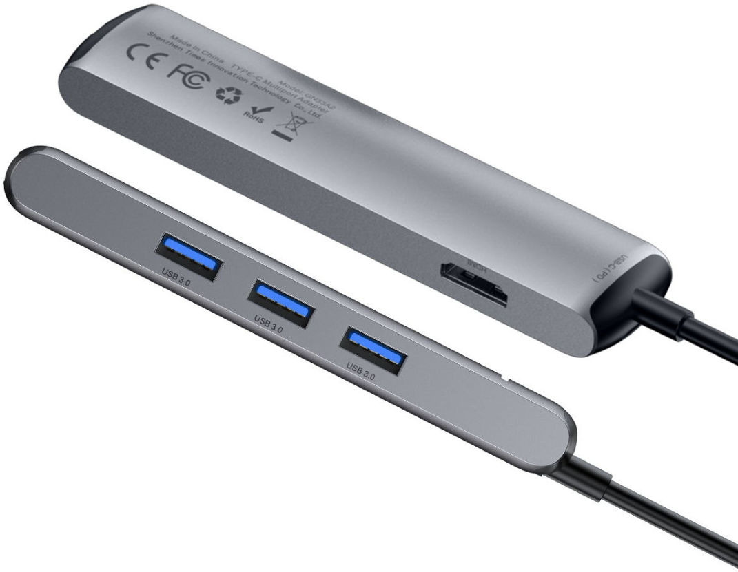 Baseus USB 3.0 / USB-C PD 87W / HDMI 4K / RJ45 LAN Laptop/Macbook Hub afbeelding 4