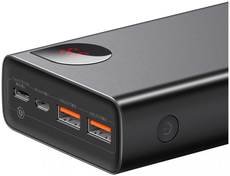 Baseus Adaman 65W PD Powerbank 20.000 mAh Fast Charge Zwart afbeelding 10