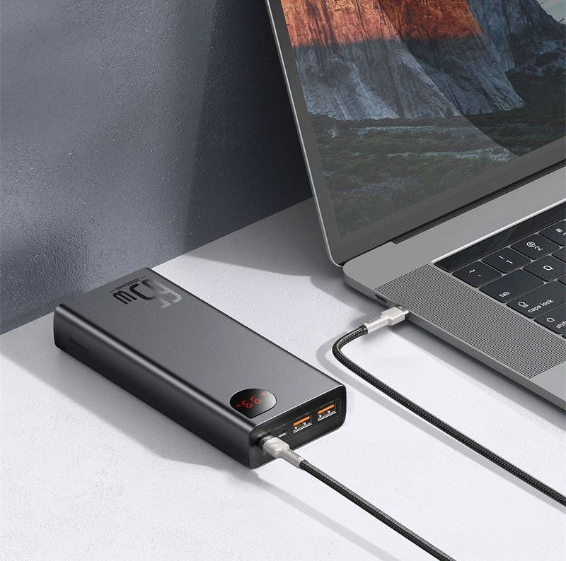 Baseus Adaman 65W PD Powerbank 20.000 mAh Fast Charge Zwart afbeelding 4