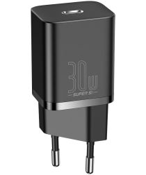 Baseus Super-Si Quick Charger USB-C Snellader 30W Power Delivery Zwart