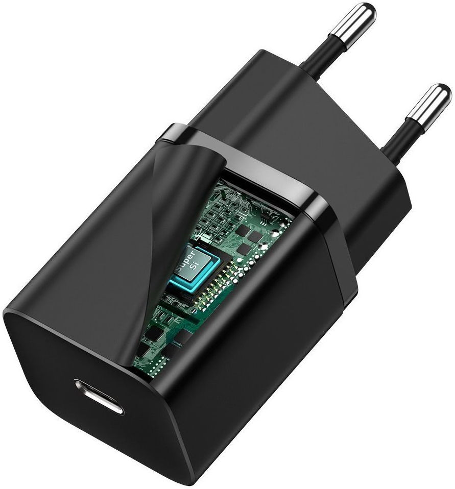 Baseus Super-Si Quick Charger USB-C Snellader 30W Power Delivery Zwart afbeelding 5