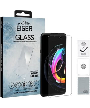 Eiger Motorola Edge 20 Lite Tempered Glass Case Friendly Plat Screen Protectors