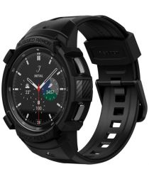 Spigen Rugged Armor Pro Samsung Galaxy Watch 4 46MM Case Bandje Zwart