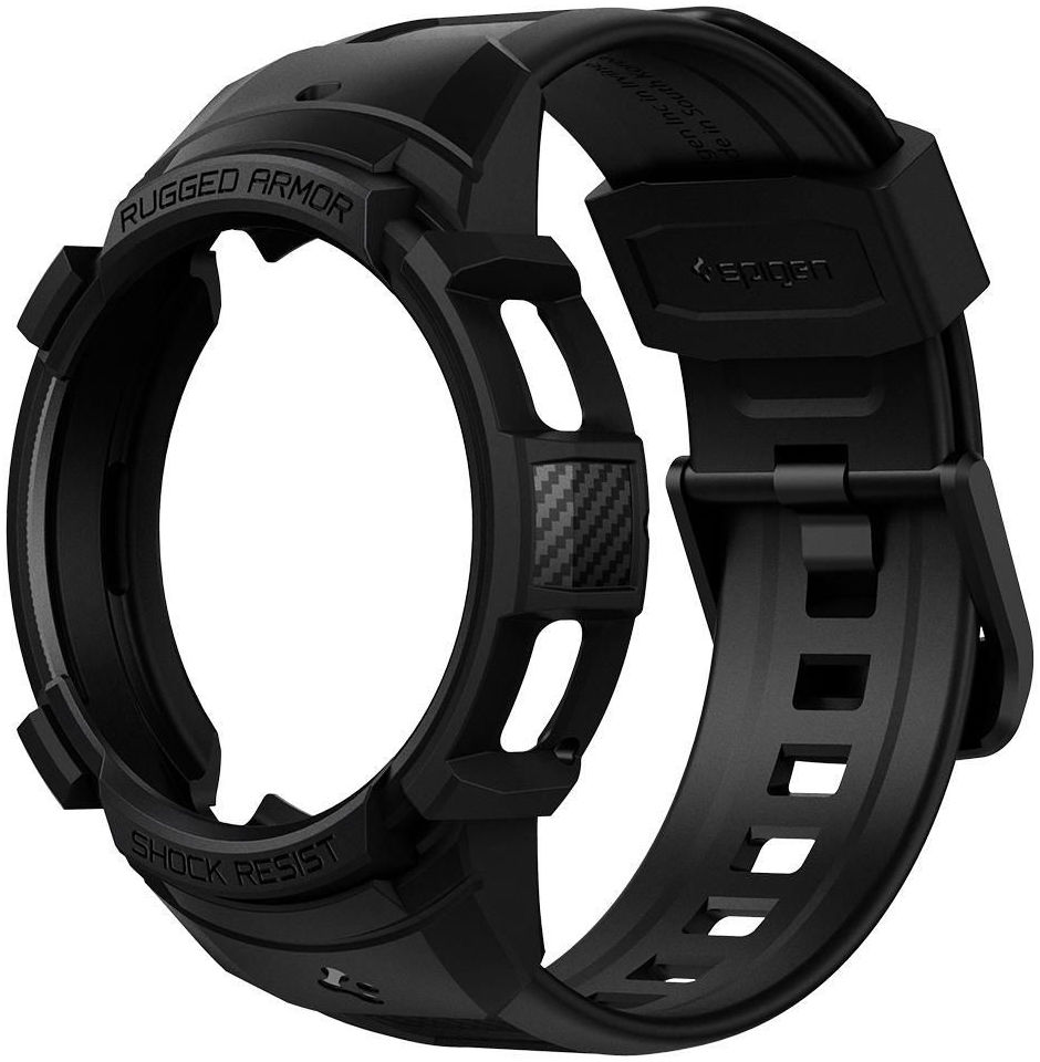 Spigen Rugged Armor Pro Samsung Galaxy Watch 4 46MM Case Bandje Zwart afbeelding 2