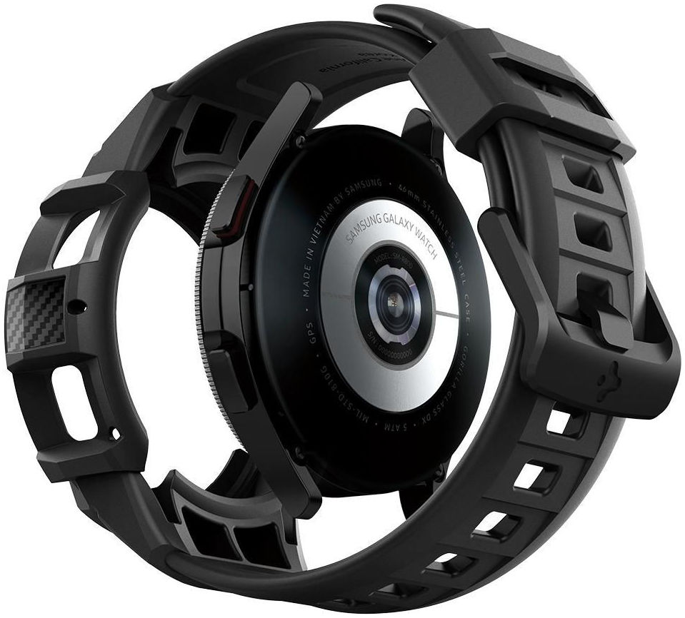 Spigen Rugged Armor Pro Samsung Galaxy Watch 4 46MM Case Bandje Zwart afbeelding 4