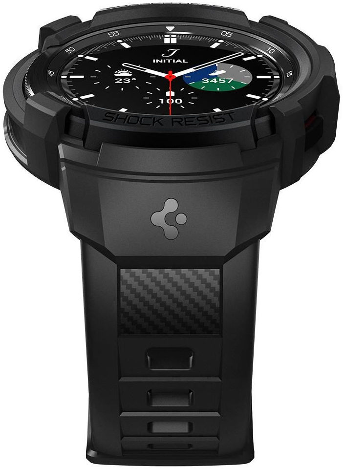 Spigen Rugged Armor Pro Samsung Galaxy Watch 4 46MM Case Bandje Zwart afbeelding 6