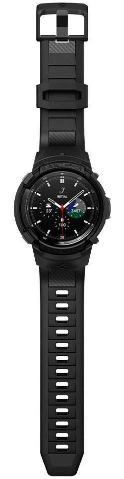 Spigen Rugged Armor Pro Samsung Galaxy Watch 4 46MM Case Bandje Zwart afbeelding 8