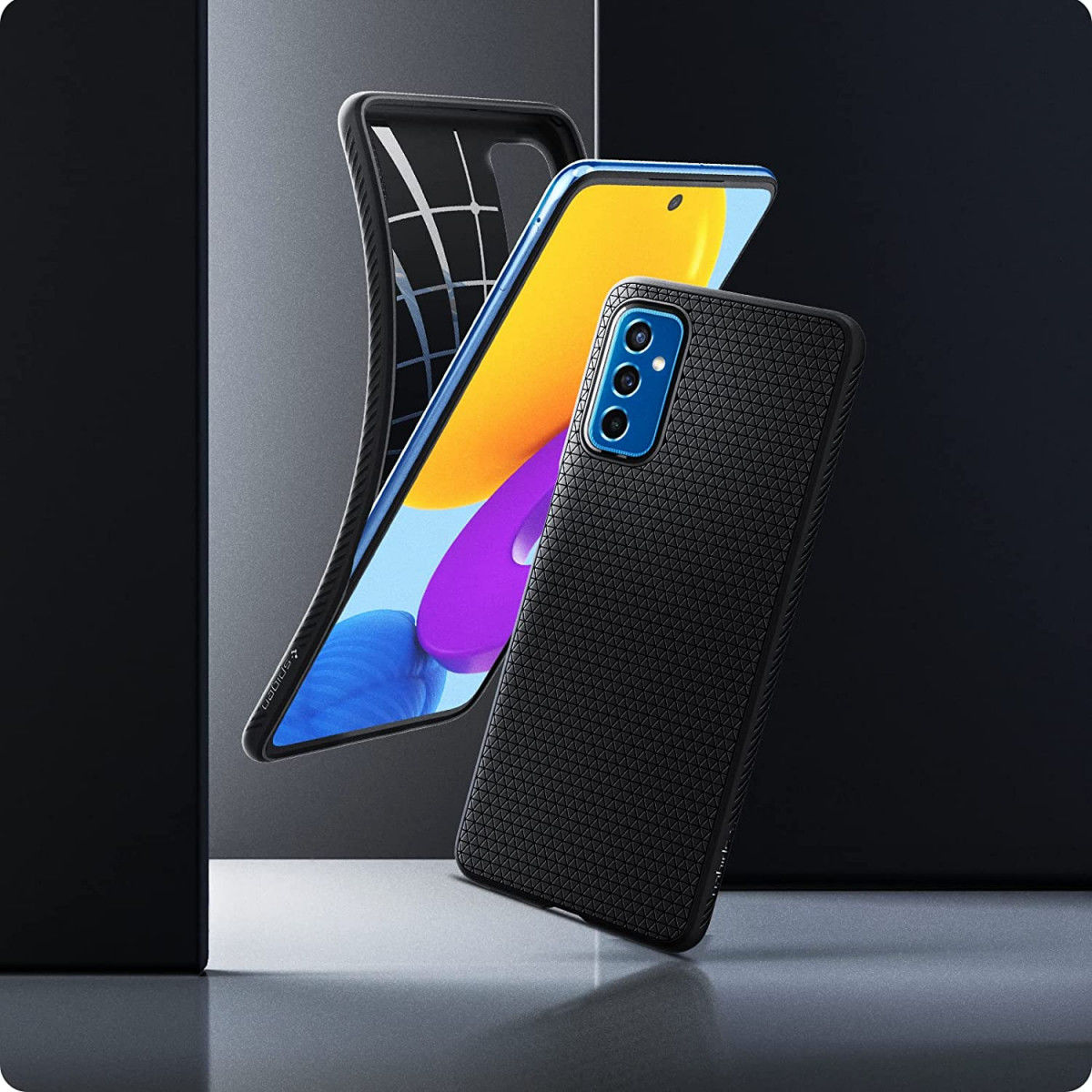 Spigen Liquid Air Samsung Galaxy M52 5G Hoesje Flexibel TPU Zwart afbeelding 10