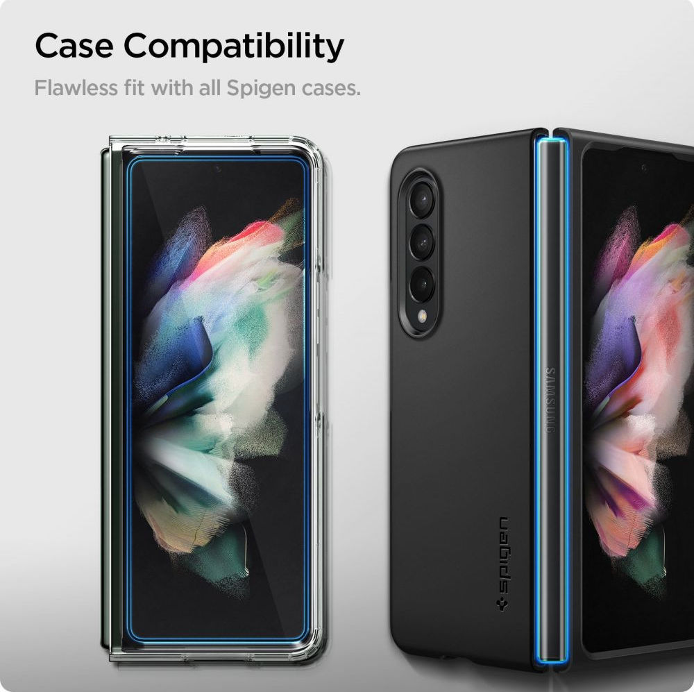 Spigen GLAS.tR Samsung Galaxy Z Fold 3 Screen Protector Tempered Glass afbeelding 4