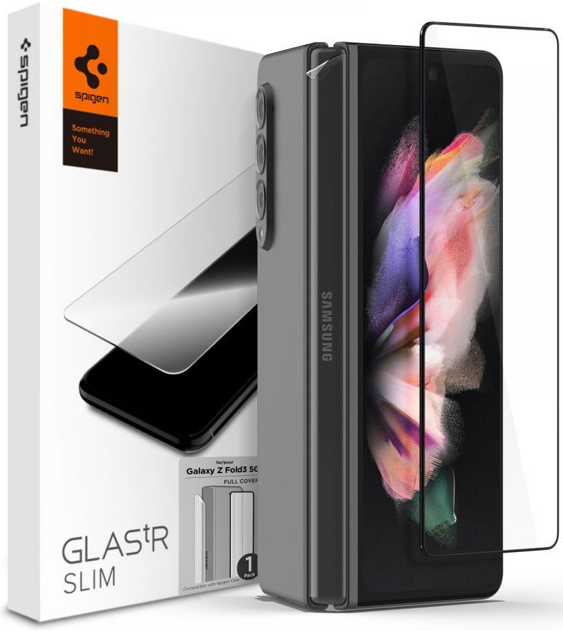 Spigen GLAS.tR Samsung Galaxy Z Fold 3 Screen Protector Tempered Glass afbeelding 1