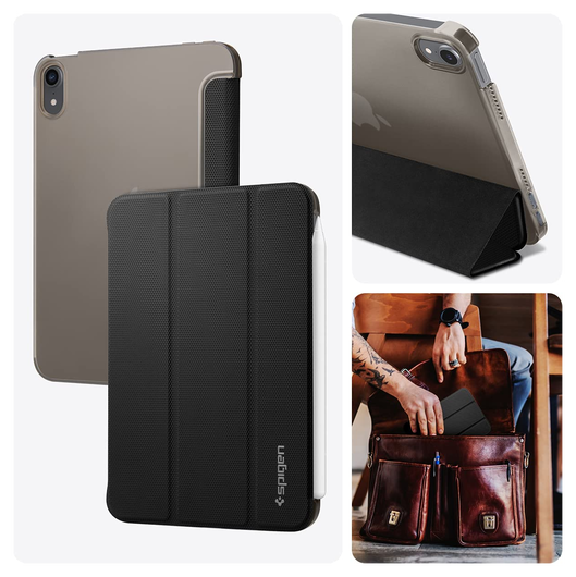 Spigen Liquid Air Folio Apple iPad Mini 7/6 Hoes Book Case Zwart afbeelding 5