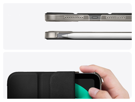 Spigen Liquid Air Folio Apple iPad Mini 7/6 Hoes Book Case Zwart afbeelding 6